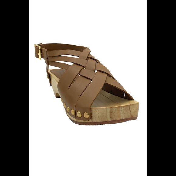 Jax & Bard Leather Wooden Clogs Jewell Luggage Tan - Medium - Picture 2 of 5